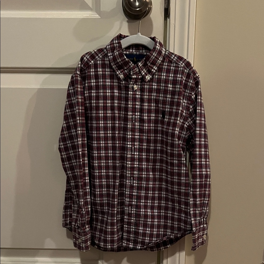 Polo by Ralph Lauren Kids Burgundy Plaid Button-Down Shirt